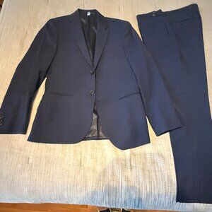 Reiss navy two-button suit - chest 36, waist 30